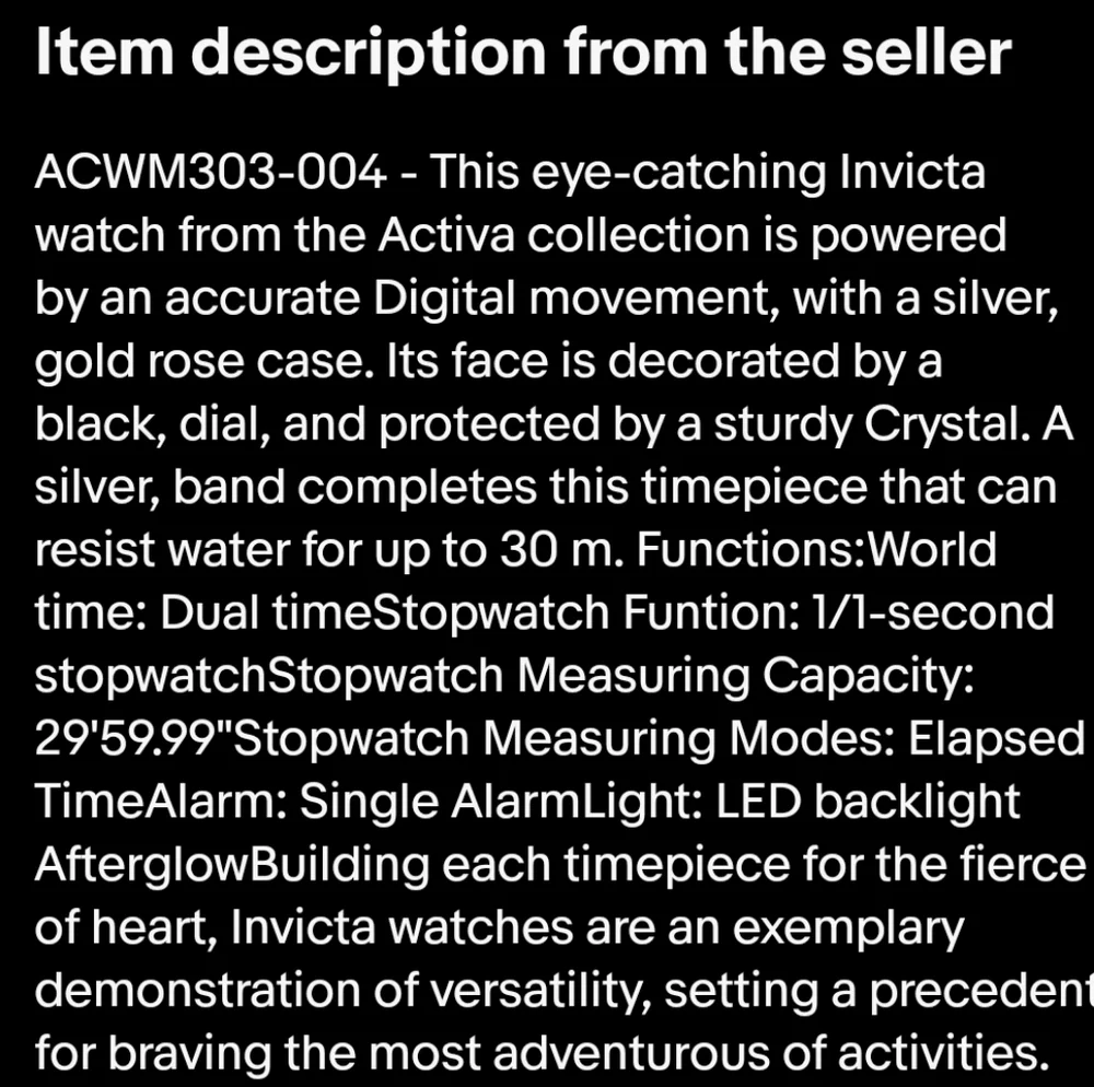 ACTIVA Dual Time Chronograph Stainless Steel Watch Rose Gold Bezel ACWM003-004